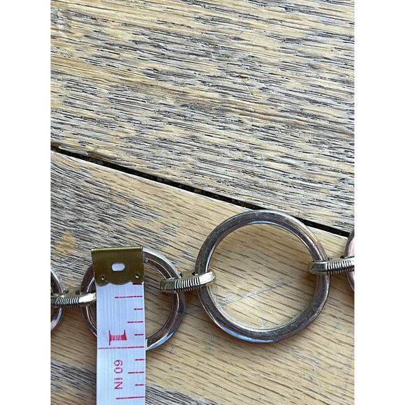 VTG Ralph Lauren RLL Necklace 2 Tone Silver/Gold-tone 16" Large Link O Ring 64g - Picture 9 of 12